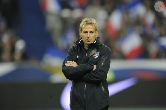 Jurgen Klinsmann lors de la victoire de l'équipe de France sur les Etats-Unis le 11 novembre au Stade de France à Saint-Denis