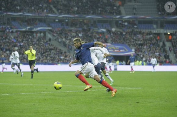 Jérémy Ménez lors de la victoire de l'équipe de France sur les Etats-Unis le 11 novembre au Stade de France à Saint-Denis