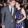 Robert Pattinson, Kristen Stewart et Taylor Lautner lors de la présentation de Twilight - Chapitre : Révélation 1ère partie, à Los Angeles. Le 14 novembre 2011