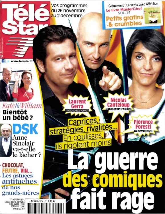 Télé Star en kiosques le 21 novembre 2011