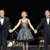 Michel Legrand et Natalie Dessay à l'Opéra Garnier, pour le gala du Conseil Pasteur-Weizmann, le 22 novembre 2011.