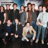 L'équipe du film lors de l'avant-première du film Les Lyonnais à Paris le 27 novembre 2011