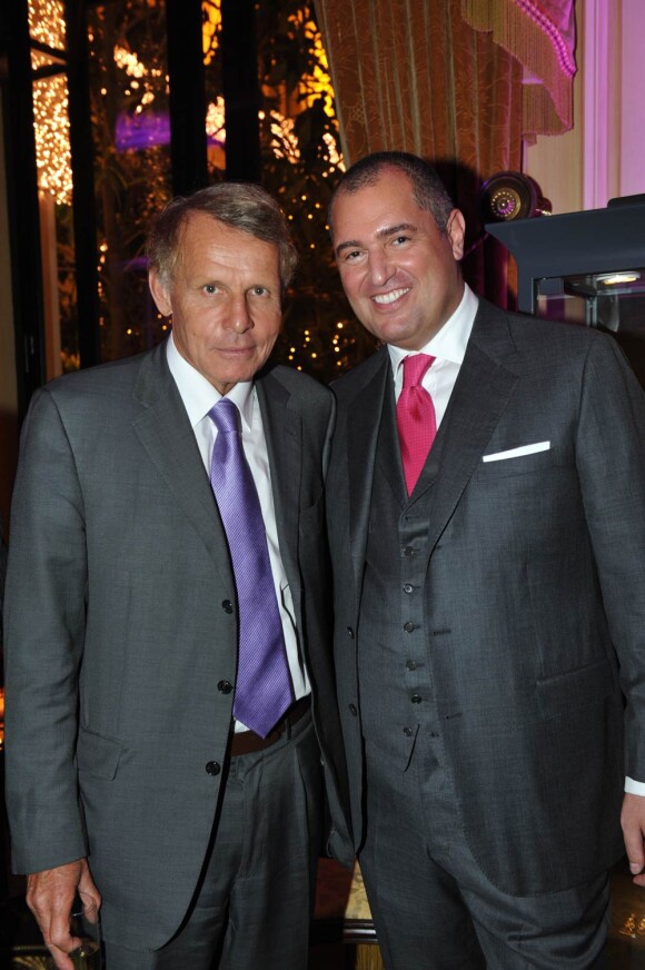 PPDA et Henri J. Sillam lors du lancement de la collection de bijoux Zawoom, à l'Hôtel Georges V, à Paris. Novembre 2011