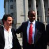 David Koubbi, avocat de Tristane Banon, rencontre les avocats de Nafissatou Diallo, Kenneth Thompson et Douglas Wigdor, à New York pour la première fois, le 19 juillet 2011.
