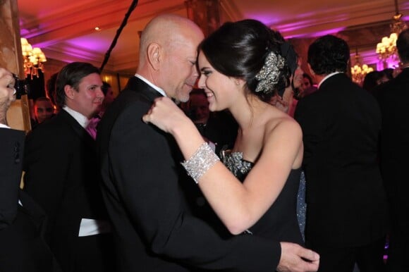 Bruce Willis et sa fille au Bal des débutantes à Paris le 26 novembre 2011