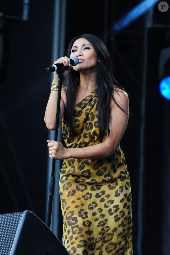 Anggun à Paris, le 14 juillet 2011.