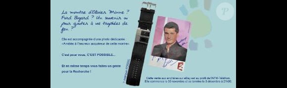 Olivier Minne vend aux enchères sa montre personnelle. L'argent récolté lors de cette vente sera reversé au Téléthon.