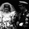 Lady Diana et son Prince Charles, à Londres lors de leur mariage. Le 29 juillet 1981.