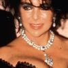 Elizabeth Taylor portait l'un des colliers orné de la perle Peregrina, au début des années 90 (archives).