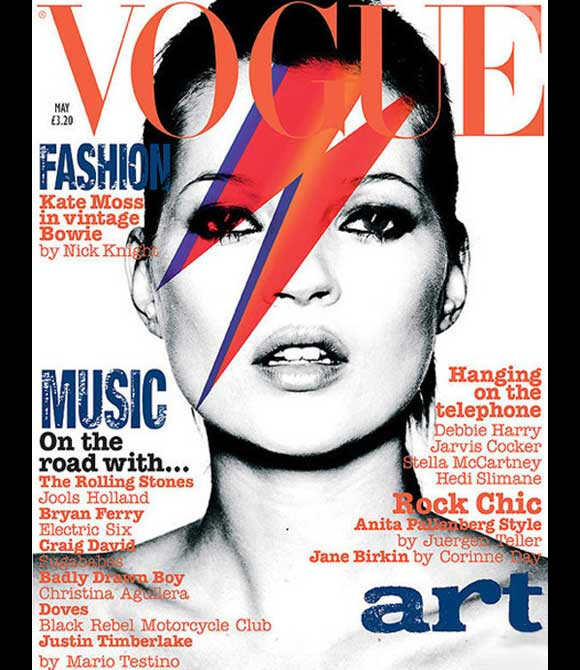 Kate Moss en couverture de Vogue UK en 2003