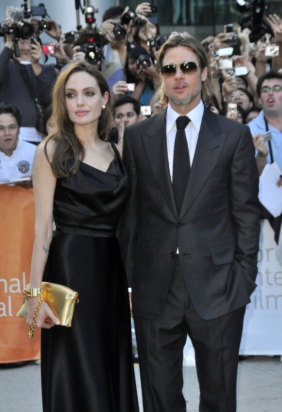 Angelina Jolie et son mari Brad Pitt à Toronto le 10 septembre 2011