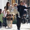 Brad Pitt et Angelina Jolie en famille le 20 mars 2011 à La Nouvelle Orléans