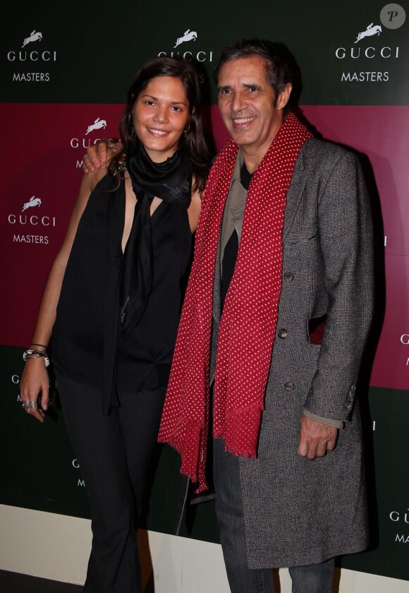 Julien Clerc et sa fille Vanille lors de la clôture des Gucci Masters, le 4 décembre 2011.