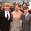Emma Watson, Rupert Grint et Daniel Radcliffe pour l'avant-première de Harry Potter et les reliques de la mort - partie 2, à Los Angeles, le 7 juillet 2011.