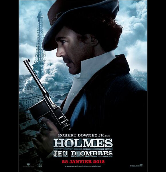 Robert Downey Jr. dans Sherlock Holmes 2 : jeux d'ombre, en salles le 25 janvier 2012.