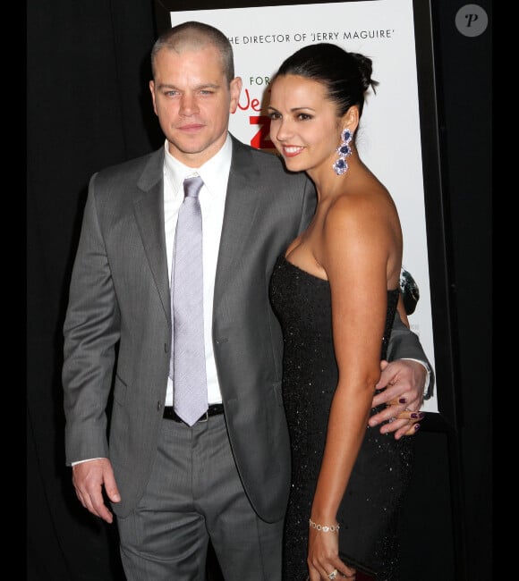 Matt Damon et sa femme Luciana lors de l'avant-première du film We Bought a Zoo à New York le 12 décembre 2011