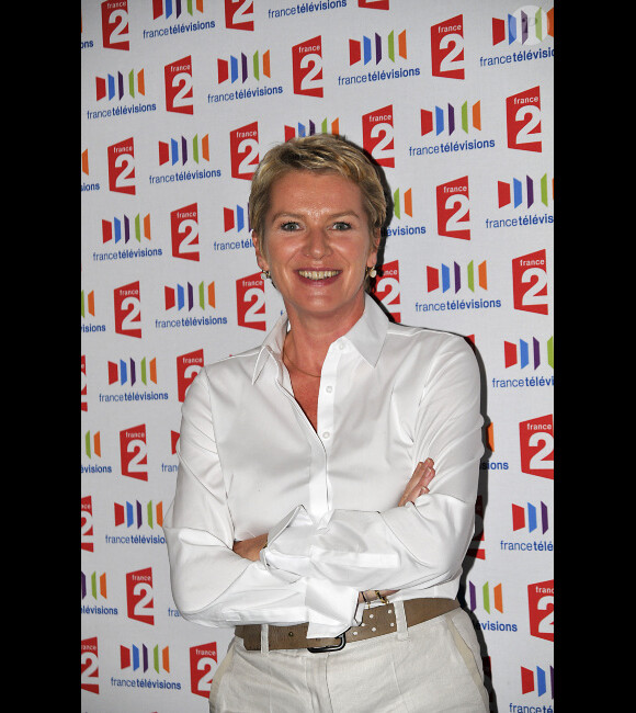 Elise Lucet à la conférence de rentrée de France Télévisions, en septembre 2011 à Paris.