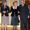 Dans une atmosphère troublée, le roi Albert II et la reine Paola de Belgique, en compagnie seulement de la princesse Astrid et du prince Lorenz, donnaient mercredi 14 décembre 2011 leur traditionnel concert de Noël, au Palais, à Bruxelles.