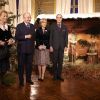 Le roi Albert II et la reine Paola de Belgique, seulement accompagnés de la princesse Astrid et du prince Lorenz, donnaient mercredi 14 décembre 2011 leur traditionnel concert de Noël, au Palais, à Bruxelles.