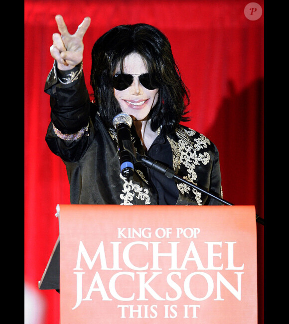Michael Jackson, en mars 2009, à Londres. 