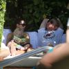 Boris Becker profite du calme de ses vacances à Miami avec sa femme Lily et leur fils Amadeus, le 21 décembre 2011