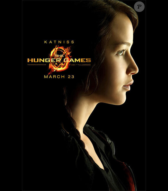 Affiche du film Hunger Games avec Katniss/Jennifer Lawrence