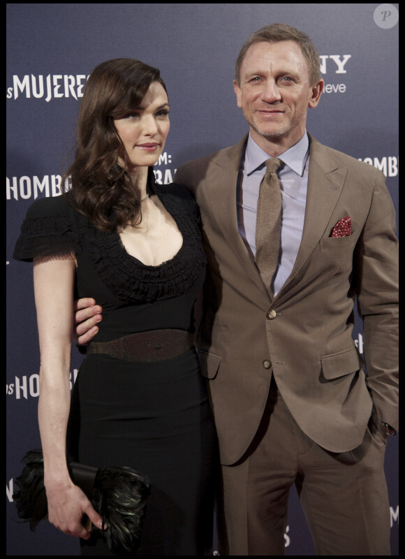 Daniel Craig et Rachel Weisz présentent Millénium : Les hommes qui n'aimaient pas les femmes, à Madrid le 4 janvier 2012.