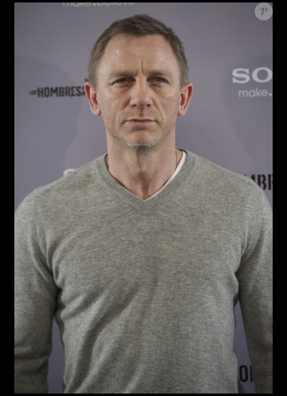 Daniel Craig présente Millénium : Les hommes qui n'aimaient pas les femmes, à Madrid le 4 janvier 2012.