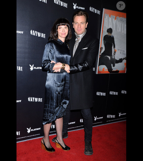 Ewan McGregor et sa femme Eve Mavrakis à l'avant-première de Haywire, le 5 janvier 2012 à Los Angeles.