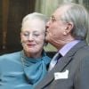 La reine Margrethe II de Danemark et son mari le prince consort Henrik lors d'une séance photo précédant la conférence de presse de la monarque à l'occasion du jubilé de ses 40 ans de règne, au palais d'Amalienborg (Copenhague), le 10 janvier 2012.