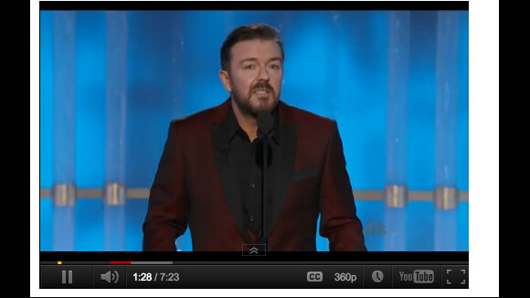 Golden Globes 2012 : Après la polémique, Ricky Gervais est-il aussi redoutable ?