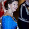 La reine Silvia de Suède à Amalienborg le 15 janvier 2012.