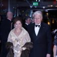  Le président islandais Olafu Ragnar Grimsson et sa femme Dorrit. 
 Dîner de gala à la salle de concert de Copenhague dans le cadre du jubilé des 40 ans de règne de la reine Margrethe II, samedi 14 janvier 2012. 1500 convives de marque étaient invités. 