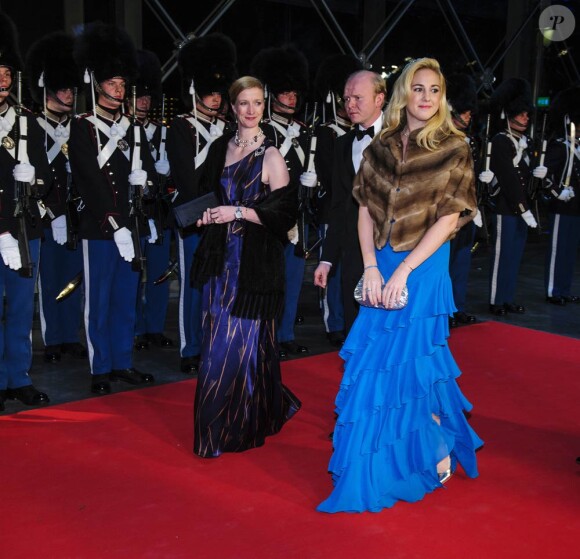 La princesse Theodora de Grèce et Danemark. Dîner de gala à la salle de concert de Copenhague dans le cadre du jubilé des 40 ans de règne de la reine Margrethe II, samedi 14 janvier 2012. 1500 convives de marque étaient invités.