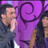Mia Frye danse la chorégraphie de Daddy D avec Mustapha El Atrassi dans l'émission La Nuit nous appartient le jeudi 19 janvier 2012 sur NRJ 12 et Comédie +