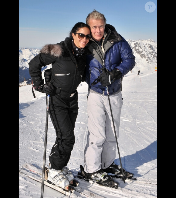 Franck Dubosc et sa femme Danièle au festival de l'Alpe d'Huez le 18 janvier 2012