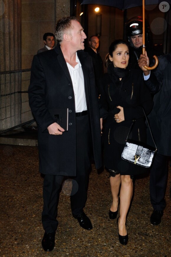 Salma Hayek et François-Henri Pinault à la soirée Prada qui s'est déroulée le 24 janvier 2012