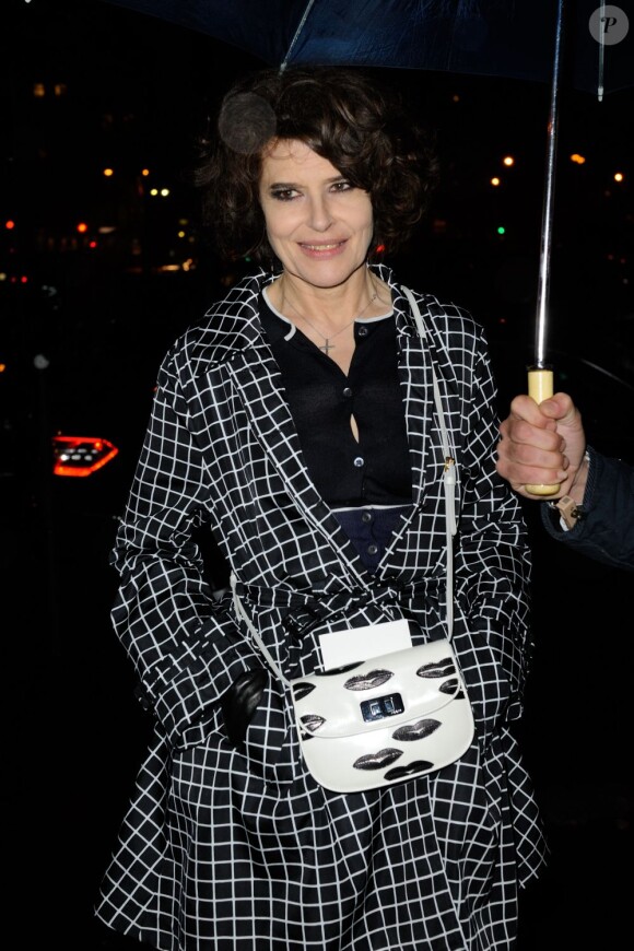 Fanny Ardant à la soirée Prada qui s'est déroulée le 24 janvier 2012