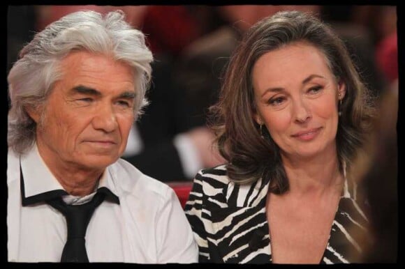 Daniel et Christine Guichard lors de l'enregistrement de l'émission Vivement Dimanche, diffusée dimanche 29 janvier 2012 sur France 2