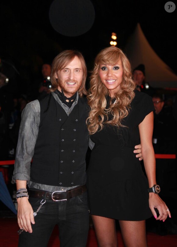 David Guetta et sa femme Cathy lors de la soirée des NRJ Music Awards à Cannes le 28 janvier 2012.