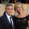 Geroge Clooney et Stacy Keibler lors des Screen Actors Guild Awards à Los Angeles le 29 janvier 2012