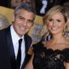 Geroge Clooney et Stacy Keibler lors des Screen Actors Guild Awards à Los Angeles le 29 janvier 2012