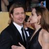 Brad Pitt et Angelina Jolie lors des Screen Actors Guild Awards à Los Angeles le 29 janvier 2012