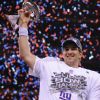Eli Manning élu MVP du Super Bowl remporté par les New York Giants face aux Patriots de New England le 5 février 2012 à Indianapolis