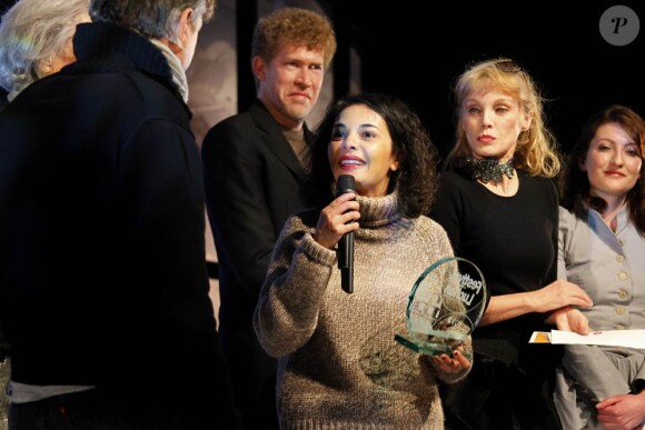 Arielle Dombasle dévoile le palmarès de la 14e édition du Festival de Luchon. Le 11 février 2012