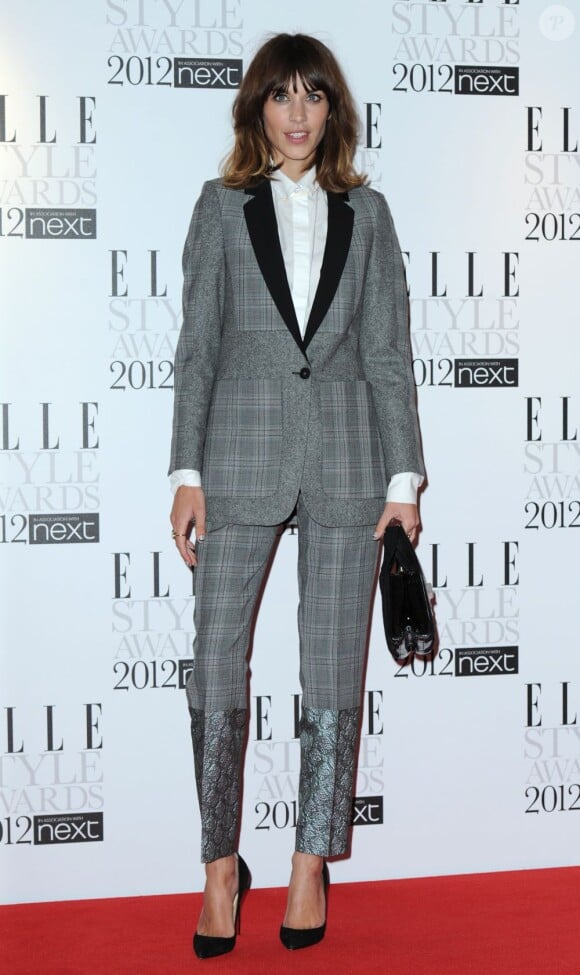 Alexa Chung, superbe et stylée comme toujours dans un ensemble Stella McCartney lors des Elle Style Awards 2012 à Londres, le 13 février 2012.