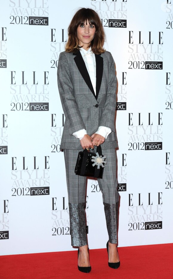 Alexa Chung dans un total look Stella McCartney lors des Elle Style Awards 2012 à Londres, le 13 février 2012.