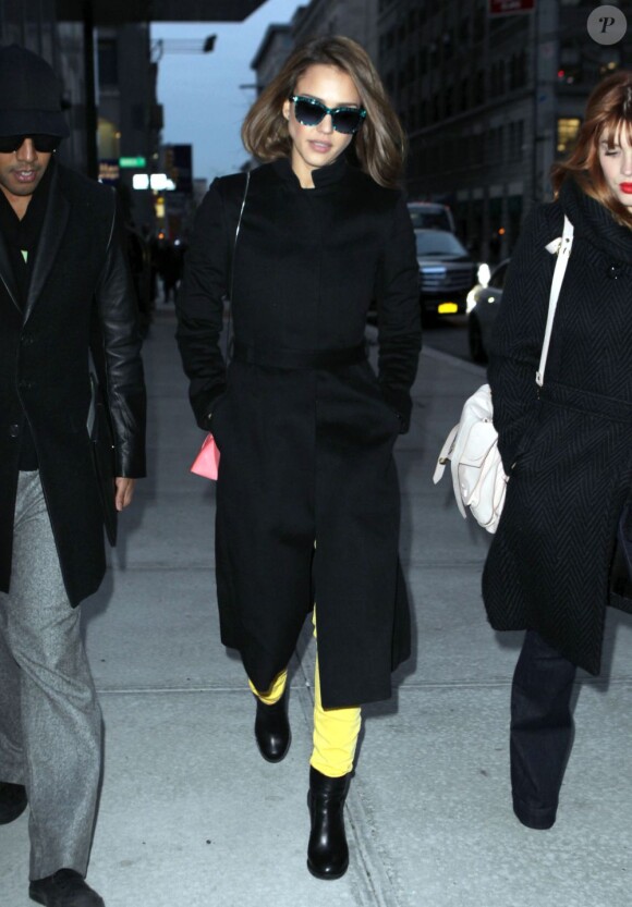 Jessica Alba à New York le 14 février 2012