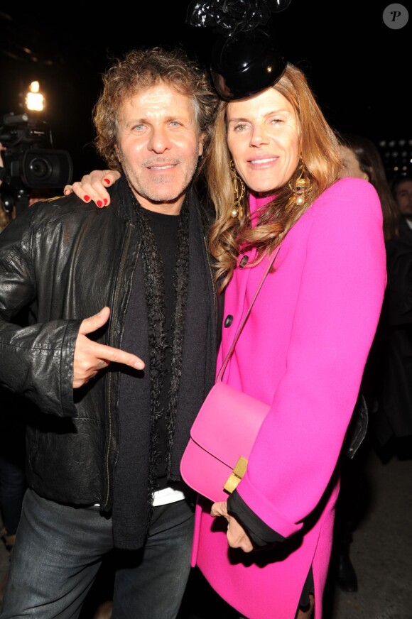 Renzo Rosso et la rédactrice du magazine Vogue Japan Anna Dello Russo à New York, le 14 février 2012.