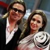 Brad Pitt et Angelina Jolie le 16 février 2012 lors de l'avant-première du film Au pays du sang et du miel à Paris